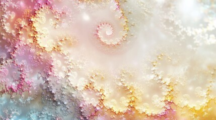Abstract Spiral Pattern with Soft Colors and Dreamy Texture Background