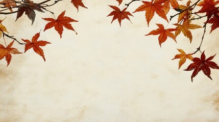 Autumn Leaves Background with Warm Tones and Soft Texture