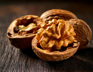 Obraz premium Cracked walnut 