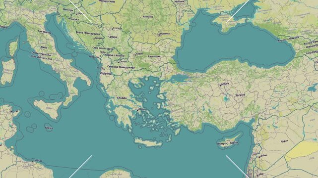 Bozcaada Island in the Aegean Sea. Zoom