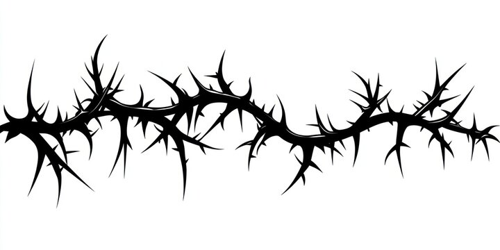 Thorny vines vector design sharp.