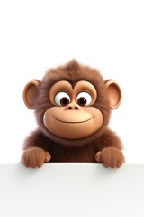 Obraz premium Frown monkey orangutan wildlife mammal.