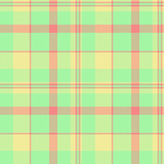 Winter pattern seamless fabric, plank tartan plaid check. Artwork vector texture background textile in green and yellow colors.
