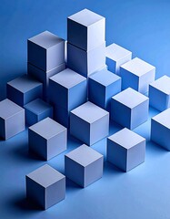 Obraz premium 3D abstract cubes , modern isometric style