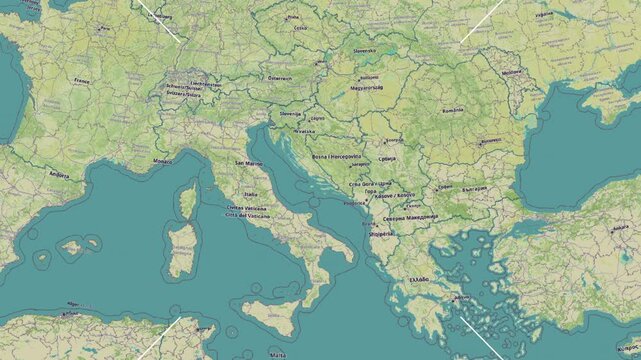 Brazza Island in the Adriatic Sea. Zoom