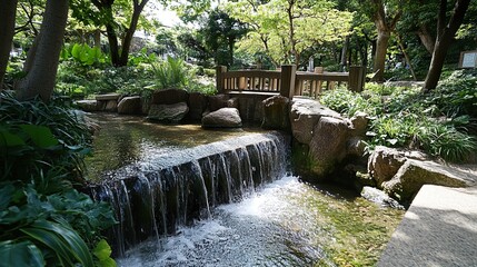 small waterfall in the forest