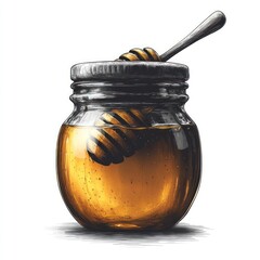 Honey Jar with Dipper
