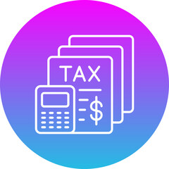Fototapeta premium Tax Icon