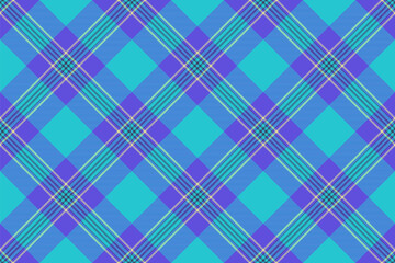 Vibrant teal and purple plaid pattern.  Perfect for textile design, fashion, or website backgrounds. This seamless, geometric design offers a fresh, modern aesthetic, conveying energy and style.