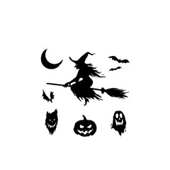 othic Witch Coven - Ultra-Detailed Silhouettes for Horror Branding