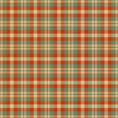 English plaid tartan textile, service background pattern seamless. Choose fabric check texture vector in orange and pastel colors.