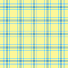 Ireland tartan fabric vector, yard plaid background texture. Floor pattern textile seamless check in cyan and yellow colors.