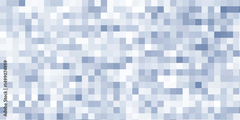 Poster abstract luxury light blue background of cubes or boxes, random scaled gray cube boxes block pattern