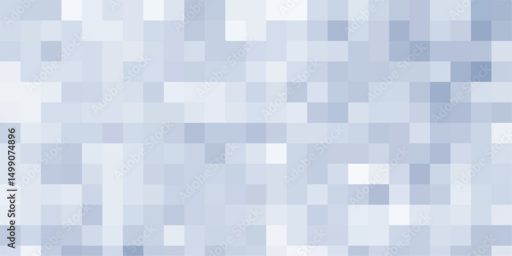 Poster abstract luxury light blue background of cubes or boxes, random scaled gray cube boxes block pattern