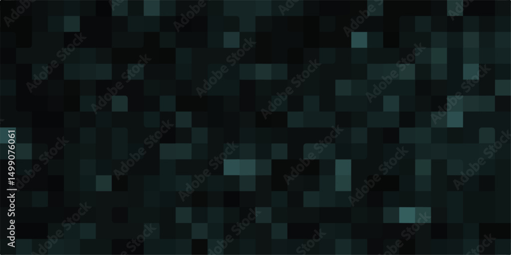 Aufkleber abstract luxury blue background of cubes or boxes, random scaled black cube boxes block pattern. min