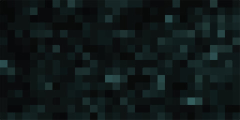 Abstract luxury blue background of cubes or boxes, Random scaled black cube boxes block pattern. Minimalistic idea of modern design with abstract geometric background.