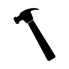 Hammer icon on white background, Vector illustration design.