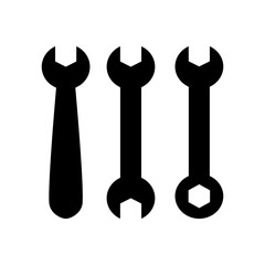 Wrench icon on white background, Vector illustration design.