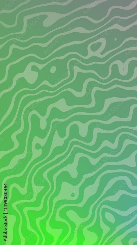 Poster vertical abstract green gradient wavy lines pattern motion background