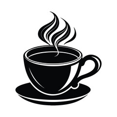 
style coffee cup, silhouette vector illustration