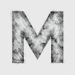 Abstract uppercase letter M design