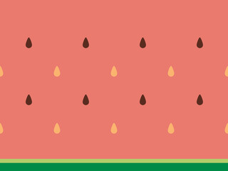 シンプルなスイカの断面の背景イラスト