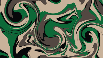 Abstract Military Swirl Pattern  Camouflage Inspired Fluid Art Background