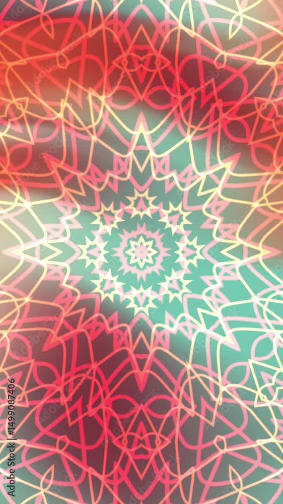 Aufkleber vertical abstract pattern flowing with glowing shapes motion background