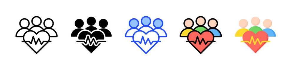 Stakeholder Healthcare Icon Collection With Multiple Styles
