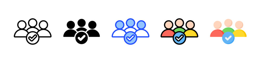 Employee Icon Collection With Multiple Styles