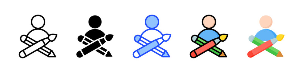 Designer Icon Collection With Multiple Styles