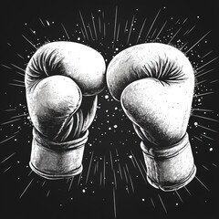 Boxing gloves graphic design