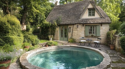 Charming stone cottage with pool