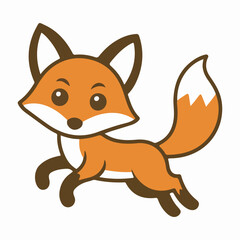 Fox vector art illustration.