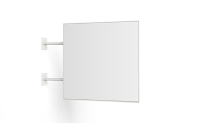 Square Wall Sign Mockup