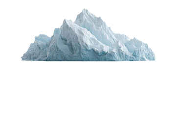Fototapeta premium Translucent Blue And White Iceberg Isolated On Transparent Background, PNG