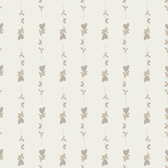 Soft, subtle vector pattern with floral elements. 