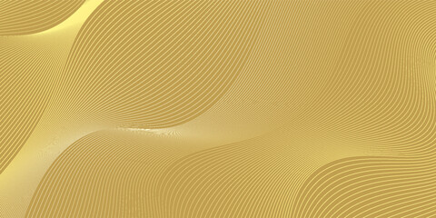  Luxury background with gold line pattern (guilloche curves). Premium vector backdrop for business layout, digital golden certificate, formal brochure template
