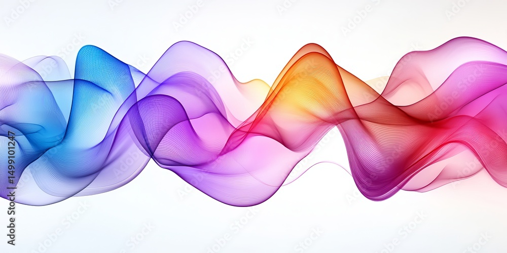 Poster abstract vibrant swirls a delicate symphony of fluid colors in dynamic motion on a gentle gradient