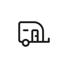 Caravan icon vector. Linear style sign for mobile concept and web design. Caravan symbol illustration. Pixel vector graphics - Vector.	