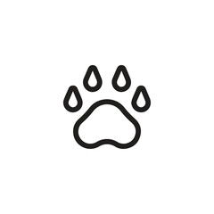Pawprint icon vector. Linear style sign for mobile concept and web design. Pawprint symbol illustration. Pixel vector graphics - Vector.	