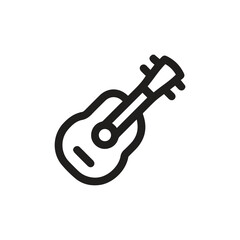 Guitar icon vector. Linear style sign for mobile concept and web design. Guitar symbol illustration. Pixel vector graphics - Vector.	