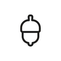 Acorn icon vector. Linear style sign for mobile concept and web design. Acorn symbol illustration. Pixel vector graphics - Vector.	