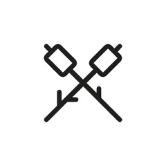 Marshmallows icon vector. Linear style sign for mobile concept and web design. Marshmallows symbol illustration. Pixel vector graphics - Vector.	