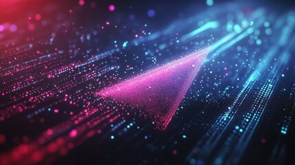 Obraz premium Digital data streams converging
