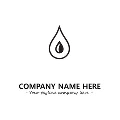 Water drop logo company design vector illustration