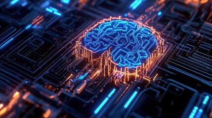 Quantum Computing AI Analyzing Complex Thought Patterns