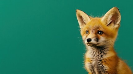 Fototapeta premium Cute fox cub portrait (1)