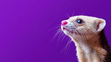 Obraz premium Close-up ferret portrait