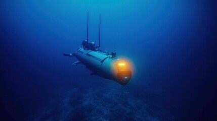 Fototapeta premium Deep-sea submersible exploration